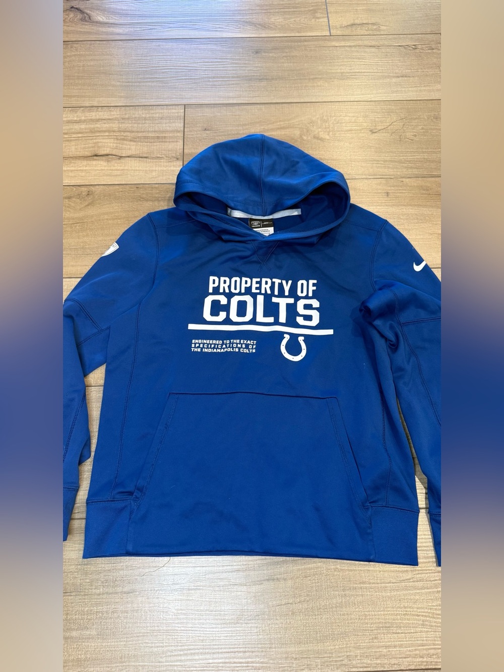 Nike Indianapolis Colts Therma-FIT NFL Hoodie Blue Men’s Medium